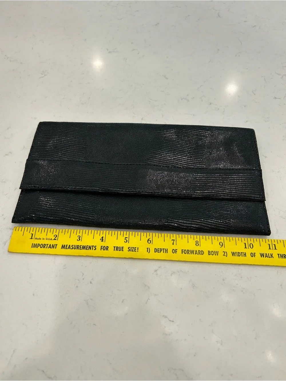 Banana Republic Black and Gold Interior Logo Clutch
